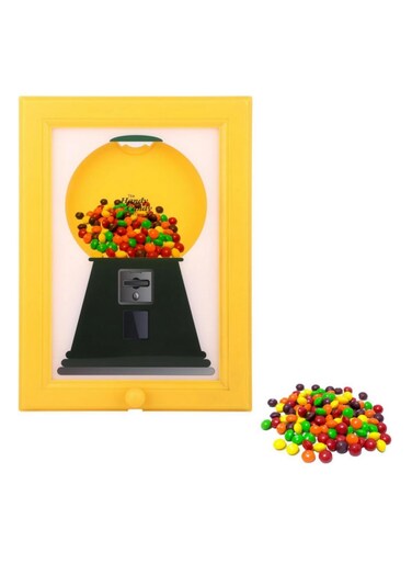 Handy Candy Frame Dispenser Creative Innovative Gumball Machine for Desk Countertop Wall Mount Sweet Display Birthday Holiday Gift for Kids Adults Office Room Fast Distribution