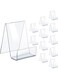 12 Pack Acrylic Book Stand, Clear Easel Stand for Display, Book Display Holder, Display Stand for Album, CD, Magazine, Postcard, Picture, Plate, Artworks, Phone, Tablet (12 Packs)
