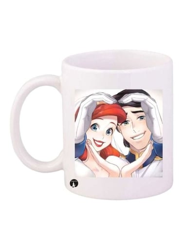 The Little Mermaid Printed Coffee Mug White/Blue/Red