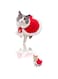 Sweet seven Pet Christmas Costume - Red Cape with Santa Hat, Funny and Thick Costume Accessory for Cats and Small Dogs (Medium Size)