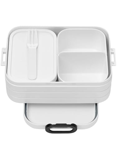 Mepal 107632130600 Bento Lunch Box Take A Break Midi, TPE/pp/abs, 900 milliliters, White
