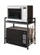 2-Tier Kitchen Counter Microwave Shelf Black 65x48x31cm