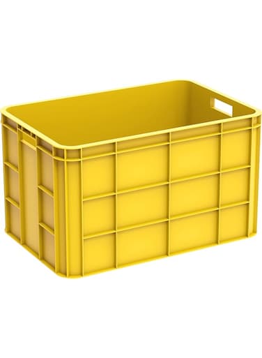 Cosmoplast Storage Crate 71.5 Liters, Yellow, IFCRFH006YL, Fish Crate