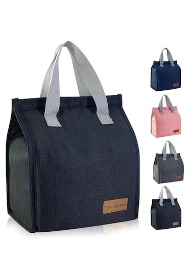Lunch Bag, Insulated Lunch Bag for Women Men Kids, Reusable Insulated Lunch Bag, Leakproof Simple Bento Lunch Tote, Lunch Bag Insulated, for Office, Work, School, Picnic or Travel (Black)