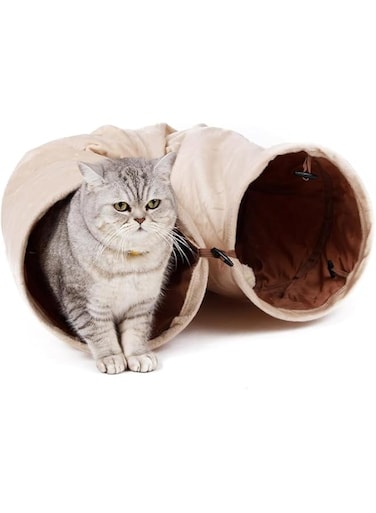 LOYAL RAIN Cat Tunnel, Suede Material kitty play toys for Cats and Bunnies