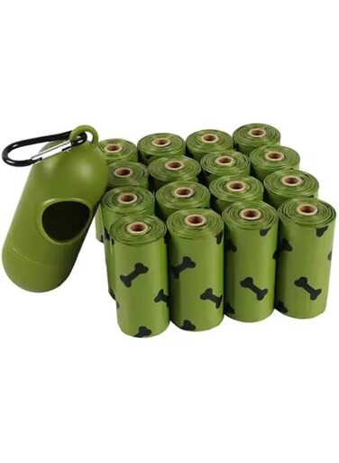20Rolls-300pcs Dog Poop Bags Pet Dog Supplies for Dogs include 1pcs Green Adjustable Dispenser, Extra Thick and Strong, 100% Leak Proof, Biodegradable Waste Bag