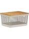 OU Basket Organizer Grid w/Bamboo Cover 8L Beige OR