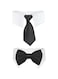 Koolmox Bow Ties for Dog, Black Dog Necktie and Bowtie Collar for Dogs Cats Tuxedo Tux Outfits, Wedding Birthday