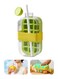 Ice Cube Bottle, 2 in 1 Touch-Free 28oz Ice Cube Cup Tray Water Bottle with Lid and Bin,Ice Maker Bottle, Silicone Water Bottle Ice Cube Tray Press Easy Ice Release for Coffee, Juice and Beverages