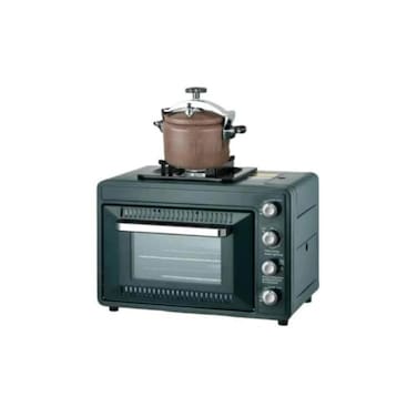 2-in-1 Gas Stove with 25L Oven Compact Cooker Multi-Function Baking &amp; Cooking Appliance