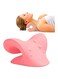 AMBITION Neck and Shoulder Relaxer, Cervical Traction Device for TMJ Pain Relief and Cervical Spine Alignment, Chiropractic Pillow, Neck Stretcher, Neck pillow (Pink)