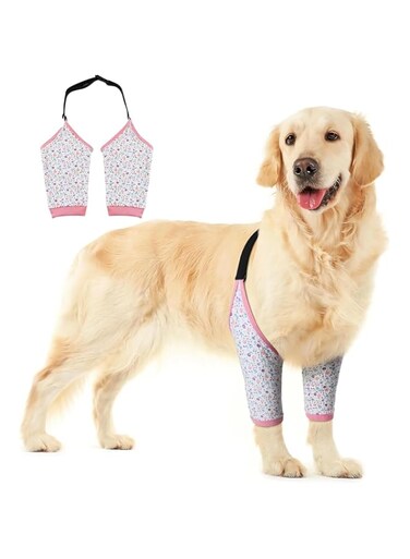 Dog Elbow Sleeve for Front Leg Calluses, Dog Elbow Protector Pads Dog Recovery Sleeve to Stop Licking, Adjustable, Dog Shoulder Brace Recovery Suit for Arthritis &amp; Joint Care (Style1, 3XL)