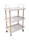 3-Tier Storage Trolley White 50x34x84cm