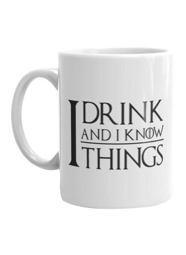 Of Thrones Quotes Printed Coffee Mug White/Black Standard