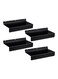 Metal Slatwall Shelves, Slatwall Accessories and Fixtures, Floating Slat Wall Shelf Shelves for Shoes, Flat Display Shelves for Wall, Shoe Stores, Boutiques Supplies, 4Pcs (Black)
