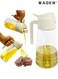 Oil Sprayer for Cooking, Olive Oil Sprayer, Pour and Spray Kitchen Storage Bottle,Olive Oil Sprayer for Air Fryer Large Capacity Durable Glass Oil Sprayer ,2 in 1 Spray Design Oil Dispenser Bottle Auto Flip Olive Oil Sprayer Leakproof Glass Vinegar Sprayer for Kitchen Cooking BBQ Air Fryer Roasting Salad Baking Grilling