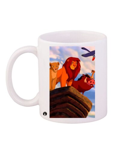 Printed Ceramic Coffee Mug Multicolour
