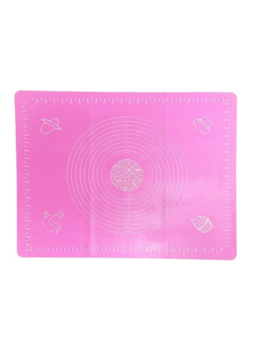 Baking Mat, Dough Maker Pad With Measurements, Non-slip Non-stick Rolling Pastry Mat For Kitchen,Pink,50x40cm