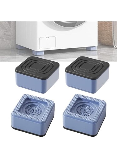 Bolivia's Washing Machine Feet Pads, 4 PCS Pedestals Shock and Noise Cancelling Washing Machine Foot Pads, Washing Machine Support Stabilizer Mat, Suitable for Washers and Dryers