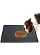 STAYOUNG Silicone Pet Placemats - Pet Feeding Bowl Placemats, Waterproof And Non-Slip, Prevent Food Residues From Splashing On The Floor, Suitable for Cats And Puppies (Black)
