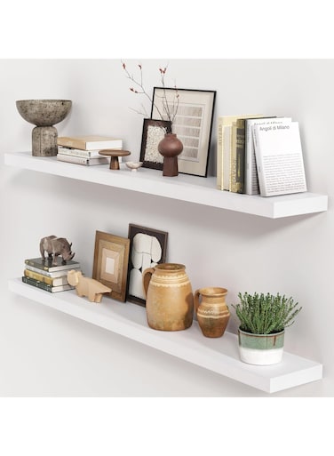 Floating Shelves,Wall Mounted Shelf with Invisible Brackets,Wall Decor Display Shelves Storage Unit for Living Room,Bedroom,Kitchen