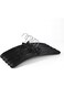 Amber Home 17 Inch Large Black Satin Padded Clothes Hangers 360&deg; Swivel Hook, Non-Slip Hangers for Sweaters, Silk Hangers Fancy Dress Hangers for Wedding, Delicate Cashmere (Black, 5 Pack)