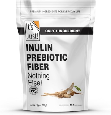 It's Just! Inulin Prebiotic Fiber Sweetener, Product Of Belgium, Chicory Root Powder (2 Pound)