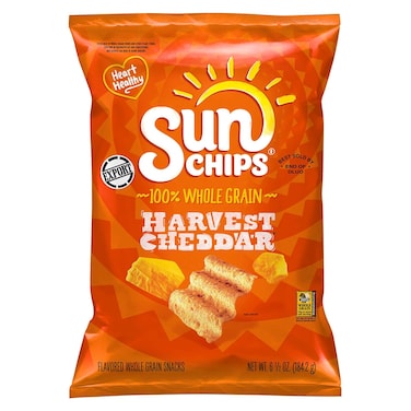 Sunchips Harvest Cheddar Flavoured Whole Grain Snacks, 184.2g
