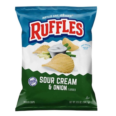 Ruffles Sour Cream and Onion Flavoured Potato Chips, 184.2g