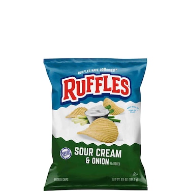 Ruffles Sour Cream and Onion Flavoured Potato Chips, 184.2g
