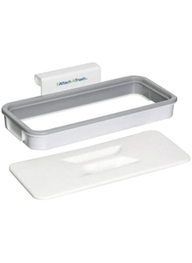 Dubai Gallery Attach-A-Trash Hanging Trash Bag Holder White-Grey 33X18Cm