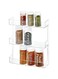 iDesign Linus Plastic Wall Mount Spice Organizer Rack for Spices, Tea, Sauces, and Baking Supplies in your Kitchen or Pantry, Clear