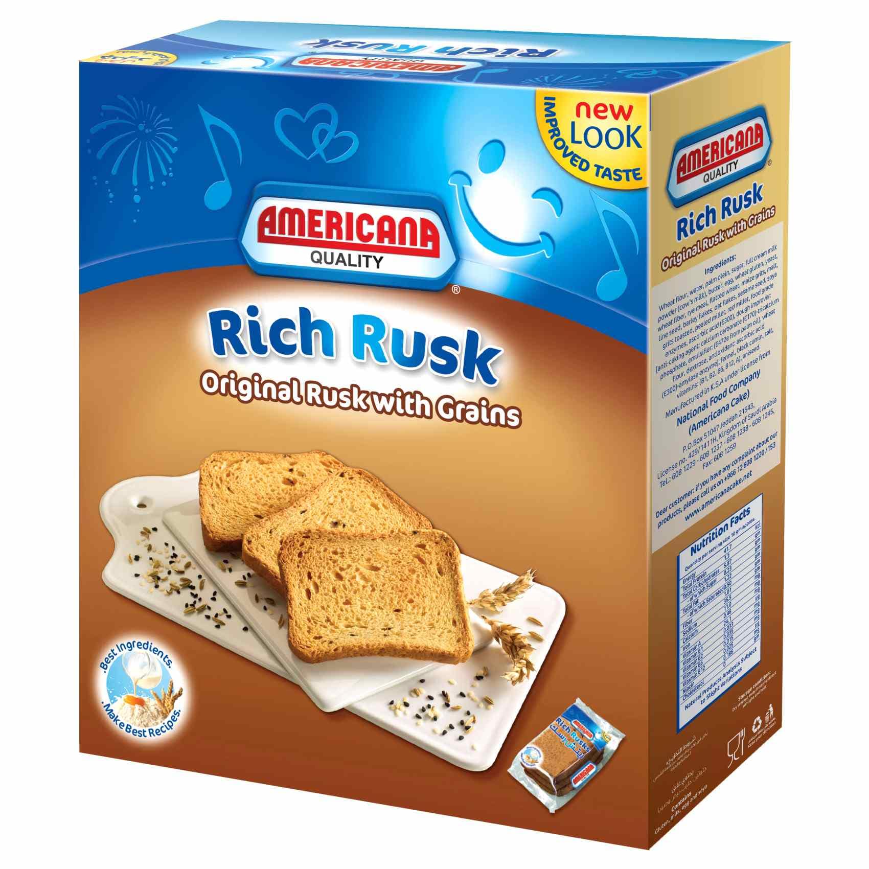 Uae Rusk Buy Americana Rich Rusk With Natural Grains, 385g Online | Carrefour UAE