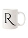 R Printed Ceramic Mug White/Black 350ml