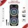 Portable Bluetooth Party Speaker with Wired Microphone and Remote Control - 20W Powerful Dual Woofer

