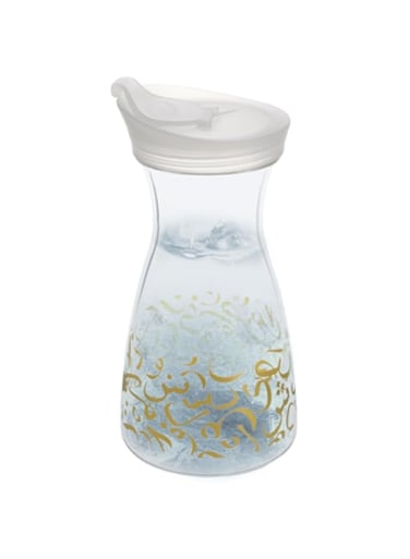 LIFE SMILE Water Bottle With Lid - 100% BPA Free Shatter Proof Durable Acrylic Juice Pitcher- Perfect For Water, Iced Tea, Juice, Beverage and Cold Brew - Leakproof (450 Milliliter)
