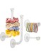 4Pcs Headband Holder Stand Scrunchie Organizer, Scrunchie Holder, Girls Hair Accessories Organizer Storage for Headband Hairband Hair Ties, Clear Glitter Adhesive Scrunchy Holder Scrunchie Storage