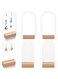 Yulejo Acrylic Earring Display Stand Jewelry Retail Holder Arch Acrylic Earring Holder Solid Hollow Acrylic Sign Stand Jewelry Displays with Wooden Bases for Studs Dangle Earrings (12)