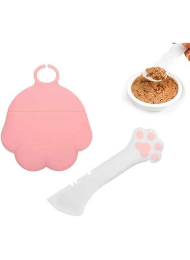Oasisgalore Pet Food Can Spoon Pet Food Can Spoon Long Handle Dog Cat Can Spoon Universal Silicone Pet Food Stirring Spoon Dog Spoon Cats Feeding Can Spoon for Pet Food Stirring Spoon