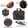 iCozzier 13-13.3 Inch Multi-Pocket Laptop Sleeve Briefcase Large Capacity Shoulder Bag Electronic Accessories Organizer Waterproof Messenger Carrying Case - Black
