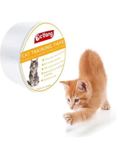 Erweicet 100% Transparent Anti-Scratch Cat Training Tape for Furniture, Couch, Door Protection