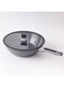 HOME Chef's Delight Stella Wok with Lid &acirc;&euro;&ldquo; Non-Stick PFOA Free Deep Frying Pan for Cooking, Durable Heavy-Duty Cookware, Induction Compatible, Ideal for Stir Fry &amp; Saute L32XW9.5Cm