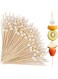 Off-White Pearl Bamboo Skewers, Disposable Eco-Friendly Picks for Fruit Platters, Beverage Decoration, Weddings, Banquets, and Parties