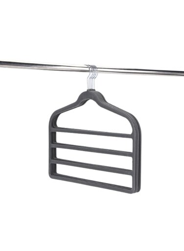 Velvet Pant Hangers &acirc;&euro;&ldquo; 2-Pack, Grey, Non-Slip Multi-Layer Hangers, Space-Saving Closet Organizer for Pants, Jeans, Trousers, Scarves