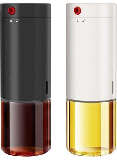 Pcs Glass Olive Oil Vinegar Dispenser Bottle, Anti Drip Oil Bottle for Kitchen Cooking, Oil Dispenser Set, Easy to Clean, for Outdoor Barbecue or Camping, 9 Oz