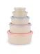 Royalford 5pcs Plastic Storage Box Set RF12181 Food Storage Round Containers Smart Lock Lid Airtight Odour Free Dishwasher &amp; Freezer Safe