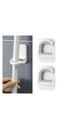 IBAMA 2-Pack No-Punch Wall Mount Mop Hooks, Strong Self-Adhesive Mop Holder for Bathroom, Kitchen, Living Room, Balcony