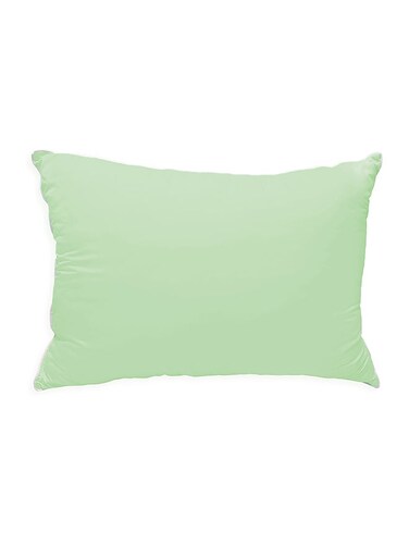 Soft And Smooth Bed Pillow With White Piping Microfiber Mint Green 50x70cm