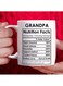 Your Wall Grandpa Mug Fathers Day Gift For Grandpa, Funny Grandpa Gifts From Granddaughter Grandson, Grandpa Birthday Gifts, Best Grandfather Gifts Nutrition Facts Coffee Mug, 12Oz By Spoil Your Wall