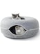 Cat Tunnel Bed, Cat Tunnel, Indoor Cat Hideout, Donut Cat Bed, Universal for All Seasons Cat Condo and Cat Cave (24 in * 24 in* 11 in) (Light grey)